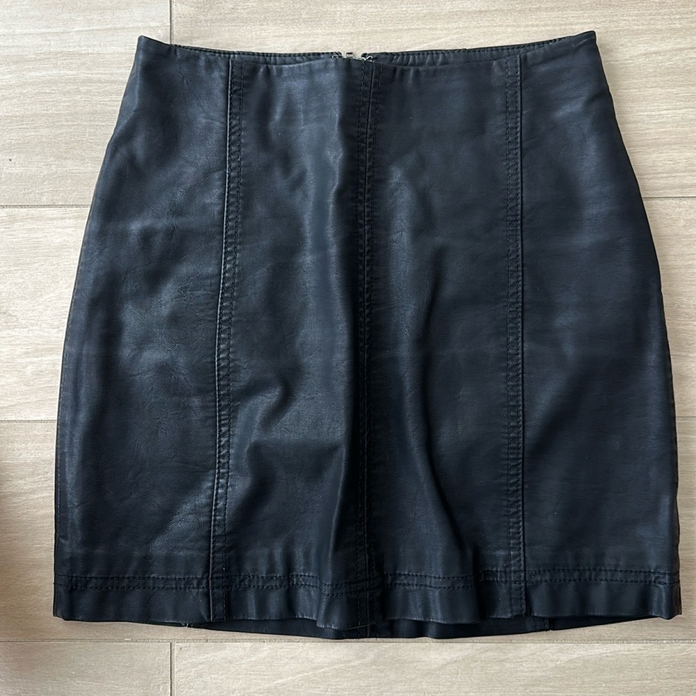 Free People Faux Leather Skirt